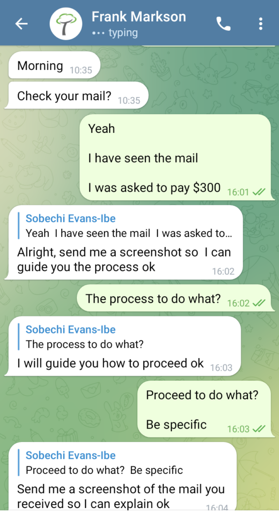 Message on Telegram